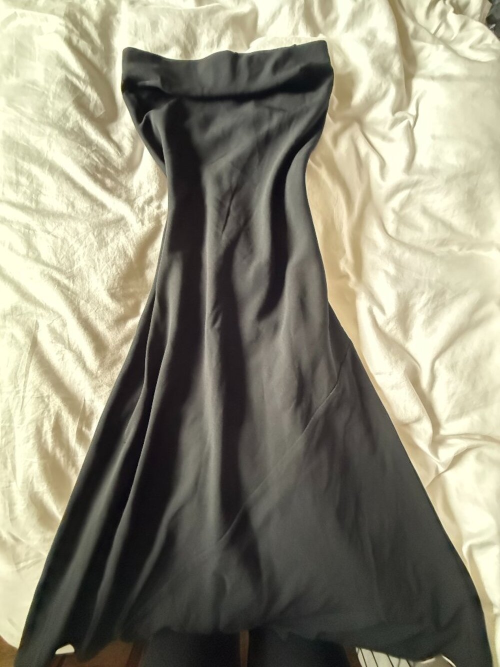 Aritzia Babaton Charmaine Satin Dress – Black (Size Small)